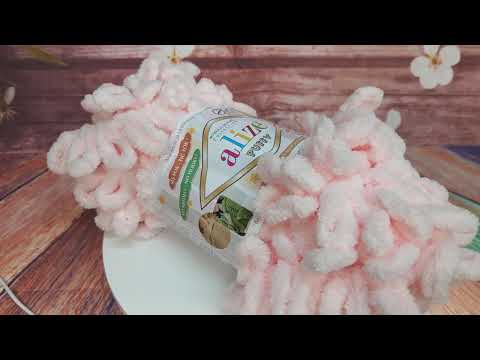 Video: Příze Puffy,  639, světle růžová