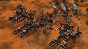 Dragon General vs 3 USA Armor - Command & Conquer Generals Giant Robot