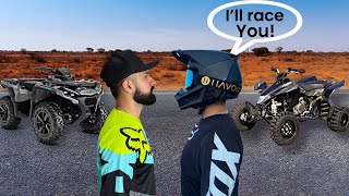 HATER Calls Me Out To RACE! | Outlander vs Suzuki 450