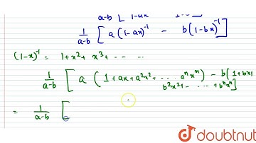 If the expansion in power of x of the function   `(1)/(( 1 - ax)(1 - bx)) is a_(0) + a_(1) x + a_(2)