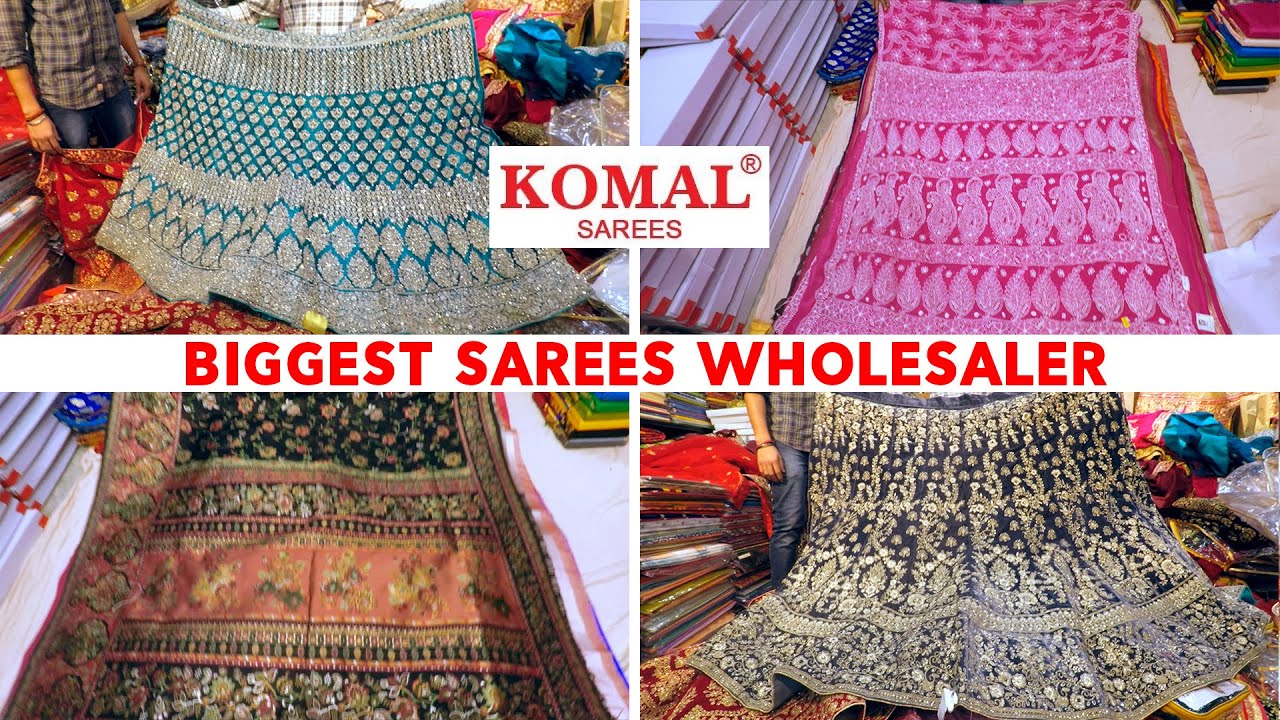 The Biggest Saree(Silk/Cotton/Fancy) Wholesaler in Kolkata |  Komal Sarees | Pattu Sarees Collection