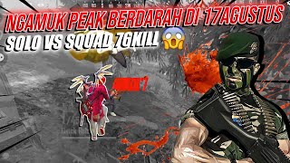 SOLO VS SQUAD 76KILL!! PEAK AUTO BERDARAH PAKE BUNDLE SERBA MERAH PUTIH..