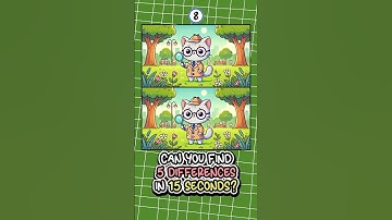 Can You Spot the 5 Differences in 15 Seconds? 🔍🕒 #Shorts #spotthediference