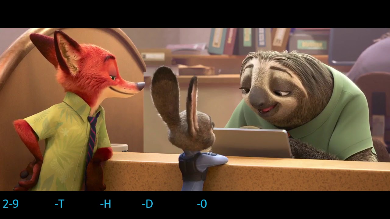 Zootopia mandarin sloth 疯狂动物城树懒片段 普通话配音字幕 - YouTube