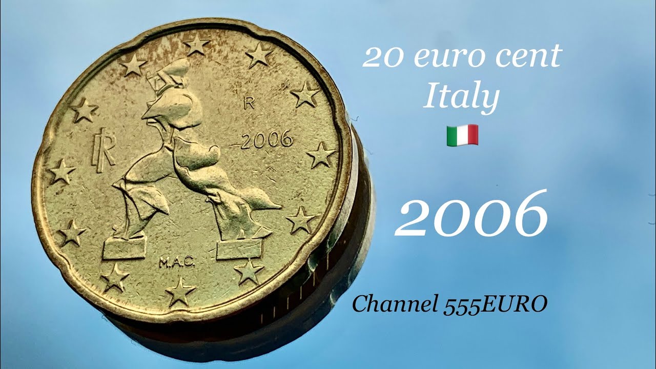 20 центов в рублях на сегодня. 20 Euro Cent Италия. 20 Euro Cent 2004. 20 Euro Cent 2006 Italy. 1 Евро центов евро 2006.