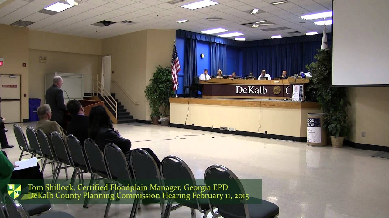 Georgia EPD Floodplain Manager Tom Shillock Speech Before Planning Commission, February 11, 2015