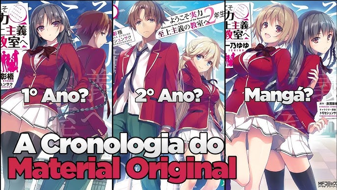Youkoso Jitsuryoku tem anuncio de mangá da S2 da LN e novos