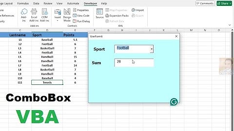 VBA -Excel: Fill combobox without duplicate values and sum cells based on combobox- Excel vba code
