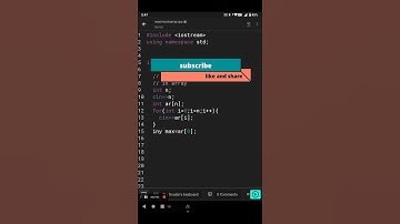 finding the maximum number in array | c++ program #shorts #ytshorts