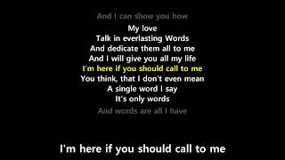 Words (Lyrics) - Bee Gees