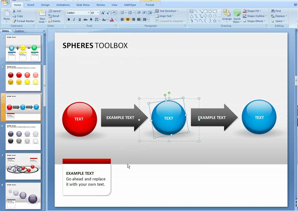 How to format a 3D sphere in PowerPoint - YouTube