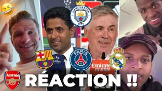 LES ÉNORMES RÉACTIONS : TIRAGE QUART DE FINALE LIGUE DES CHAMPIONS  (Real-City / PSG-Barça)