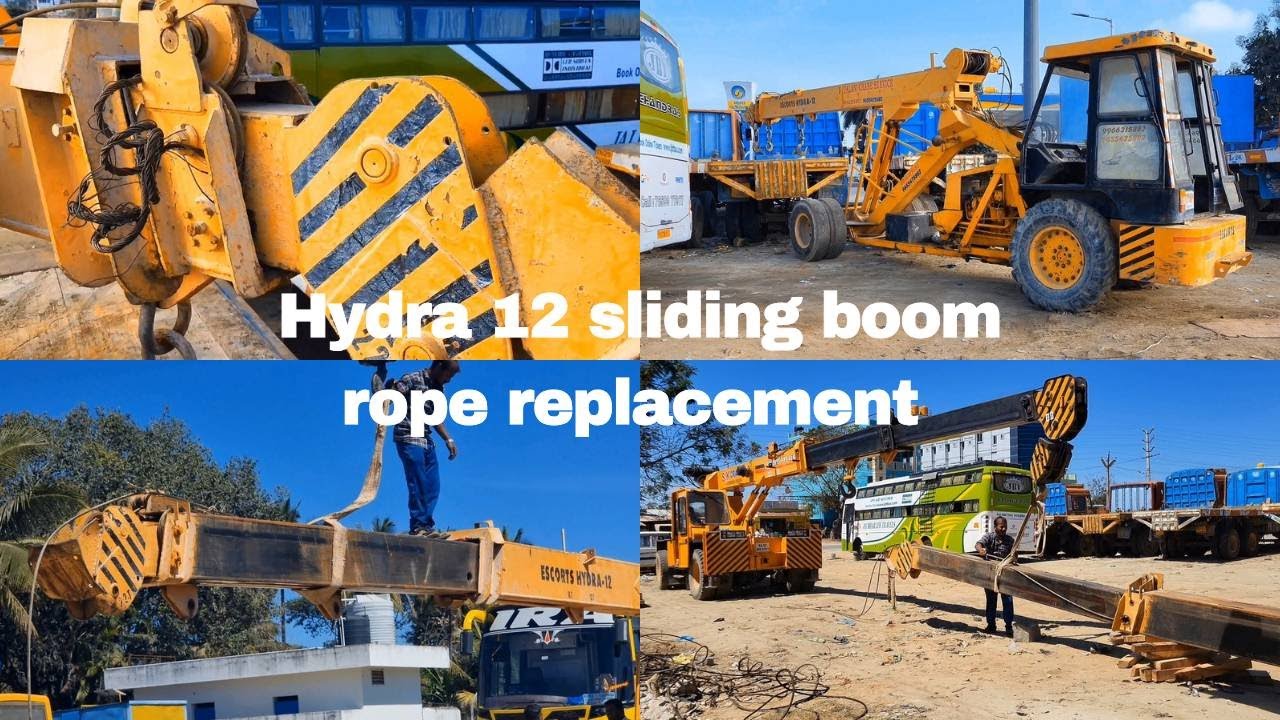 Hydra 12 sliding boom rope replacement - YouTube