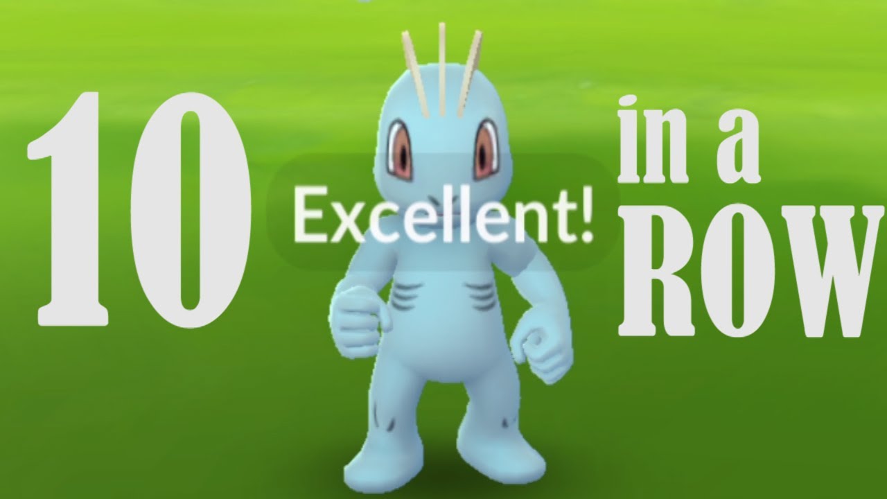 Machop Community Day (10 Excellent Throws in a Row Challenge!) YouTube