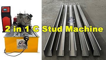 2 in 1 c channel roll forming machine | C stud and Omega profile 2 in 1 roll forming machine