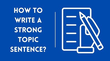 How to Write a Strong Topic Sentence | Short Response Writing for Middle and High School