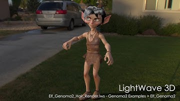 LightWave 3D: Elf Genoma2 Hair Render scene rendered