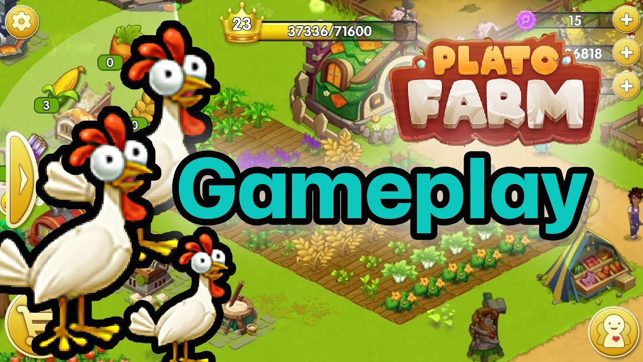 Plato Farm 5 Gameplay เลี้ยงไก่ ทำขนมปัง ปลูกพืช และเควส YouTube