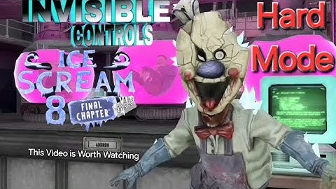 Ice scream 8 True ENDING Hard Mode Invisible Controls But With Nightmares Rod Full Gameplay