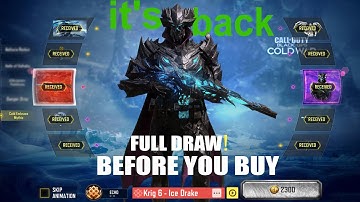 Cold Embrace Mythic : Unlocking the MYTHIC KRIG 6 ICE DRAKE! CODM Lucky Draw Opening🔥 | CodM PLR
