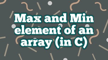 Maximum and Minimum elements of an array (in C)