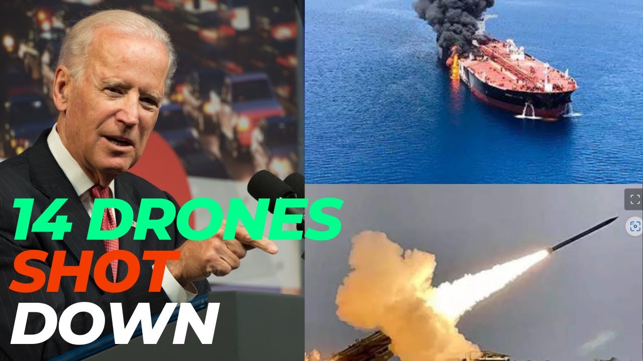 US destroyer shoots down 14 drones in Red Sea launched from Yemen - YouTube