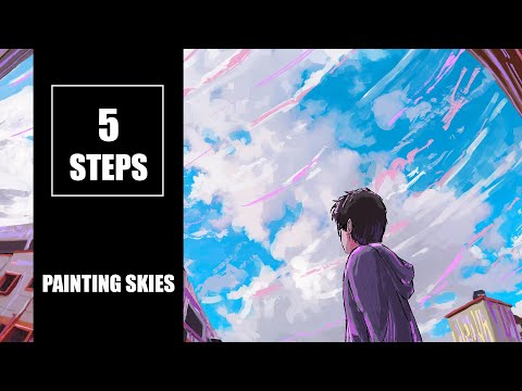 GET GOOD At Painting Skies | 5 Steps | Digital Art Tutorial