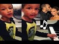 swizz beatz alicia keys son egypt has musical talent already super boy 🎹🎶❤️