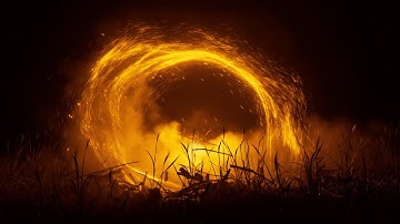 Portal in the night field. Houdini FX and Karma XPU