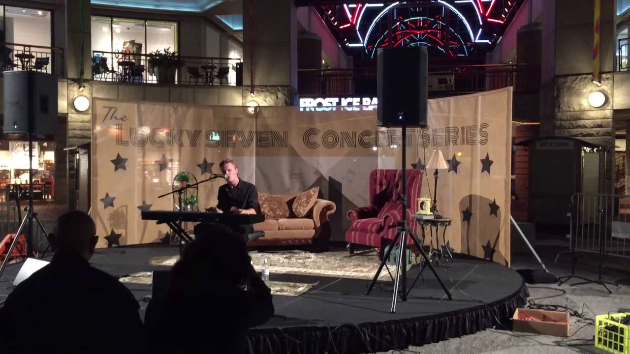 Free live concert, at Quincy Market at night, Boston, MA