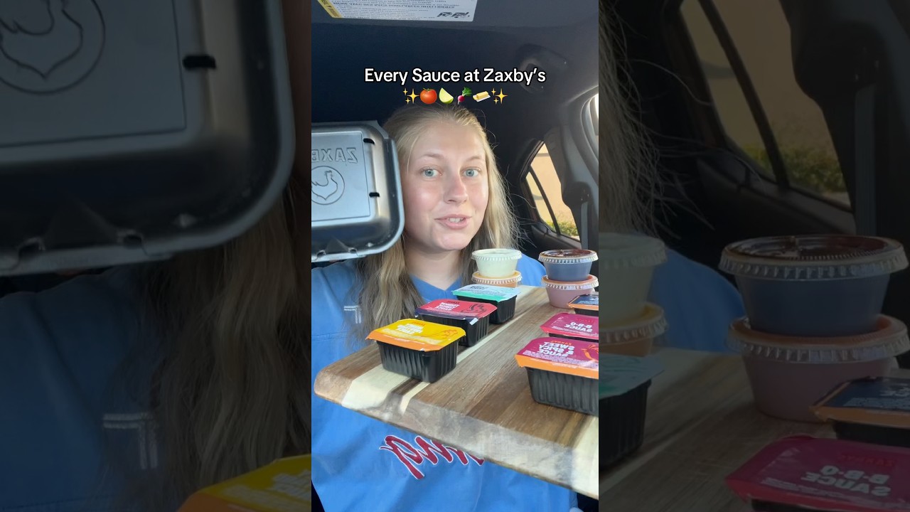 Пробую ВСЕ соусы из меню в Zaxby’s 🤩😍 
