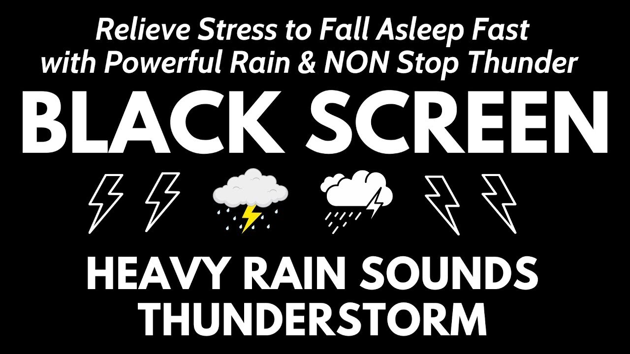 Relieve Stress to Fall Asleep Fast with Powerful Rain & NON Stop ...