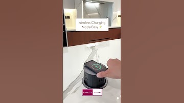 Transform your kitchen with our stylish pop-up socket with wireless charging. #tech #home #wireless