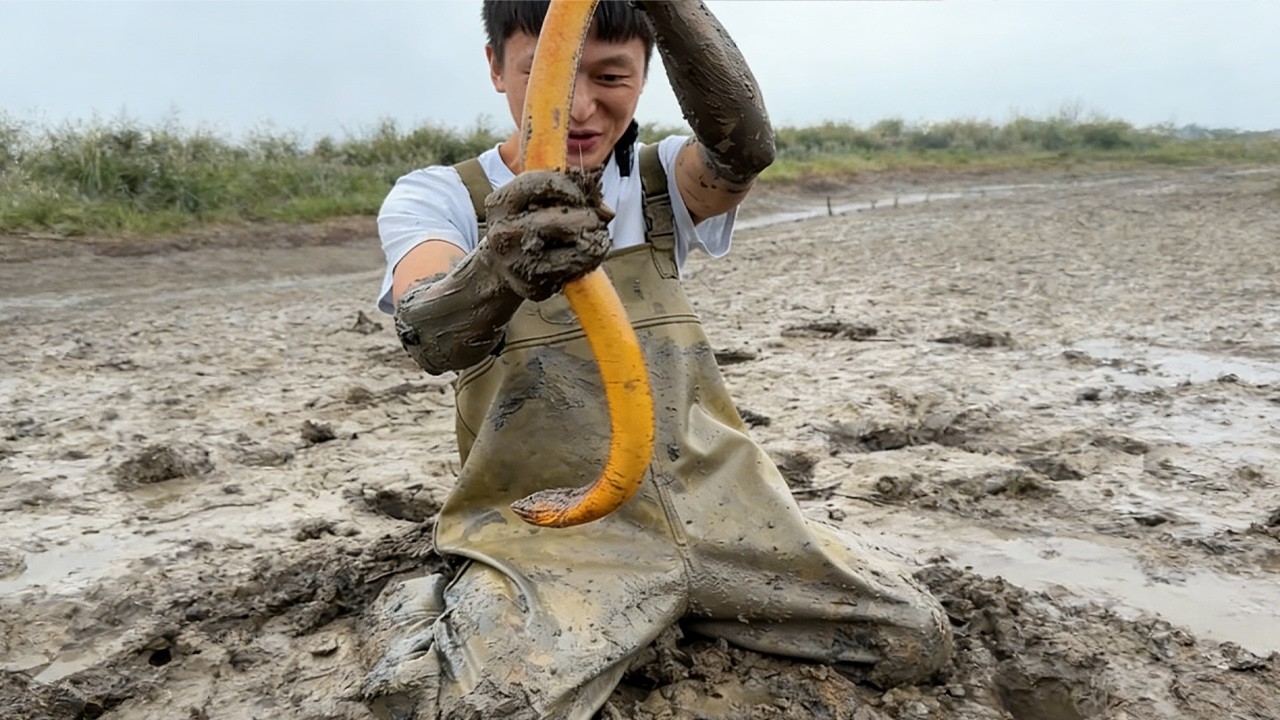以為這塘要涼，結果在埂子上逮到一條巨鱔，直接翻盤！#fishing##熱門