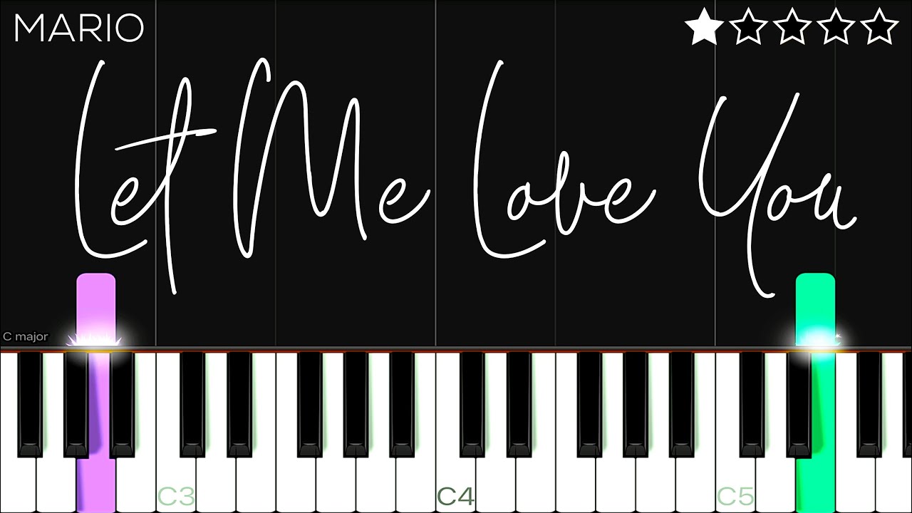 Mario   Let Me Love You  EASY Piano Tutorial