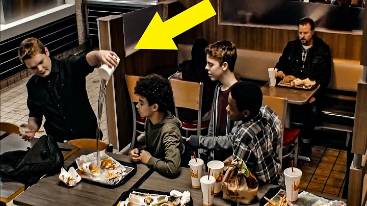 Teens Mock Boy At Burger King, Dont Notice Man On Bench