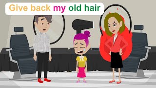 Ella fixes her hair - Simple English Story - Ella English