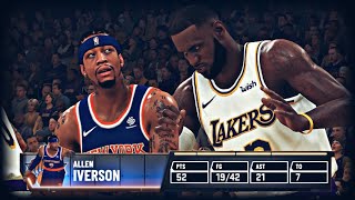 Allen Iverson Mycareer Ep 4 Dropping 50 & 20 Insane Finish Vs Lebron & Lakers Nba 2K20