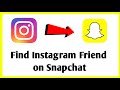 How To Find Instagram Friend on Snapchat