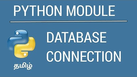 Python - Database Connection | Oracle | Tamil | iCoding