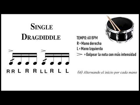 Rudimento 35 | Single Dragadiddle – 40 Rudimentos para Bateristas