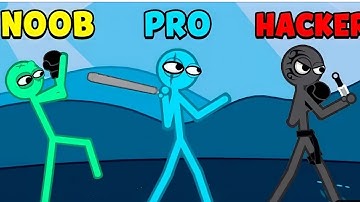 NOOB vs PRO vs HACKER -Slapstick  Fighter Game play (HD) 2022mobile gameplay