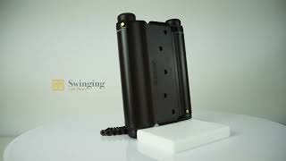 5 in Double Action Spring Hinge Saloon Door Hardware - Oil Rubbed Bronze Finish