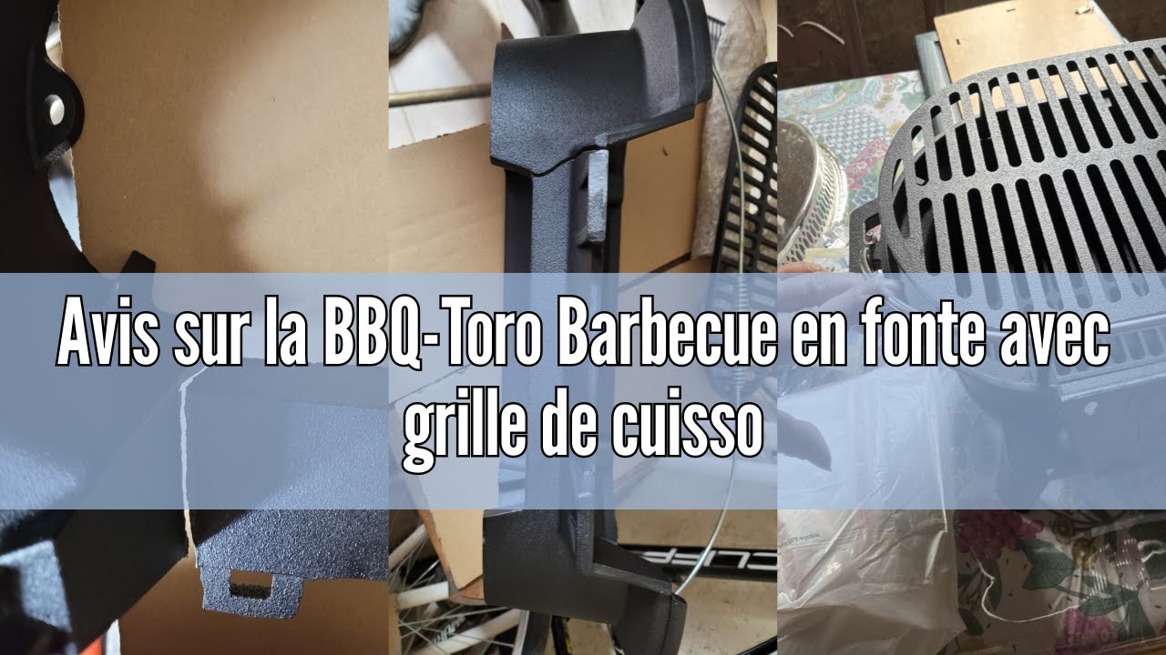 Avis sur la BBQ-Toro Barbecue en fonte avec grille de cuisson | 50 x 25 x 23 cm | Grill de camping a