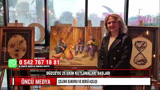 Düzcede 29 Eki̇m Kutlamalari Başladi Çelenk Sunumu Ve Sergi̇ Açilişi