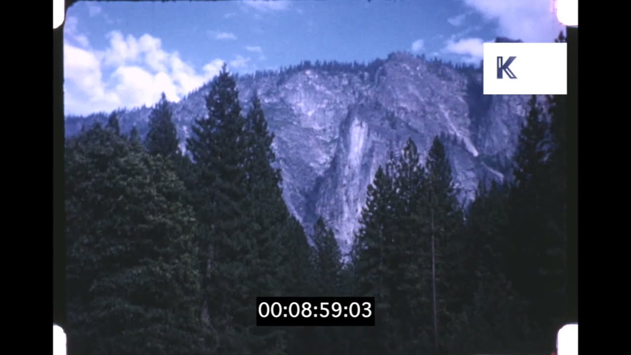 1950s Southern California Travelogue, Rocky Mountains, Waterfalls, Lakes, Sightseeing, 16mm