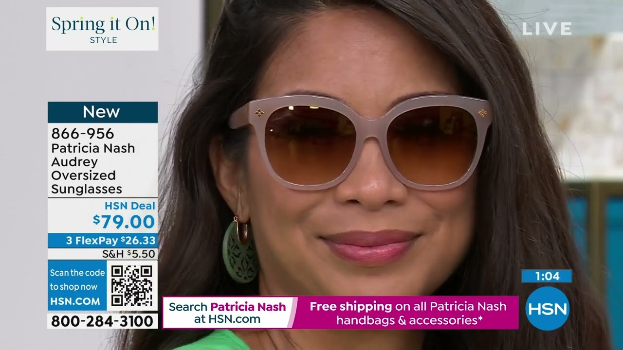 Patricia Nash Audrey Acetate Oversized Sunglasses - YouTube