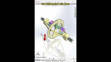 Car Differential with Bars- Mechanical Animation #mechanics #animation #solidworkstutorialhp