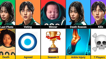 Player 222 vs Baby vs Player 333 - Squid Game Player Comparison