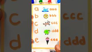 Belajar huruf kecil dengan gambar #shorts #shortvideo #edukasi #reels #art